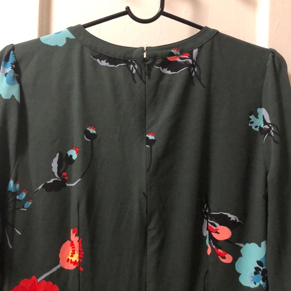 LOFT Floral green dress - Picture 3 of 3